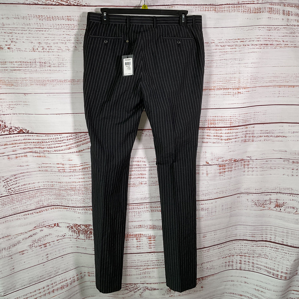 NWT JOHN VARVATOS Men's Gray Pin Striped Wool Dress Pants- SZ 52/ 36US