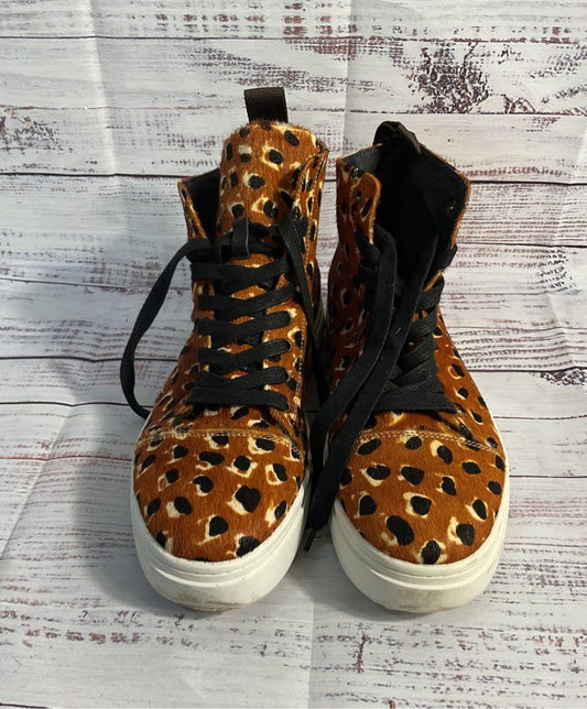 Women's Intentionally Blank Brown Cheetah High Top Sneakers Size 42 11.5-12 US