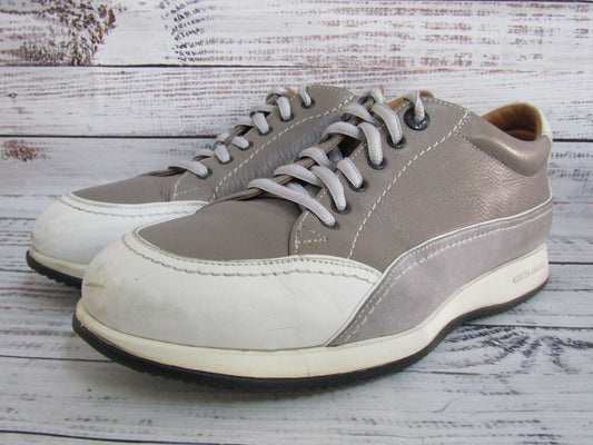 Giorgio Armani Men's Gray Low Top Leather Sneaker Size 8 Made in Italy