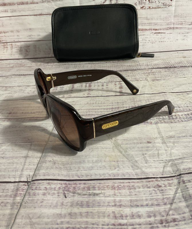 COACH Odessa S822 Brown Sunglasses With Case