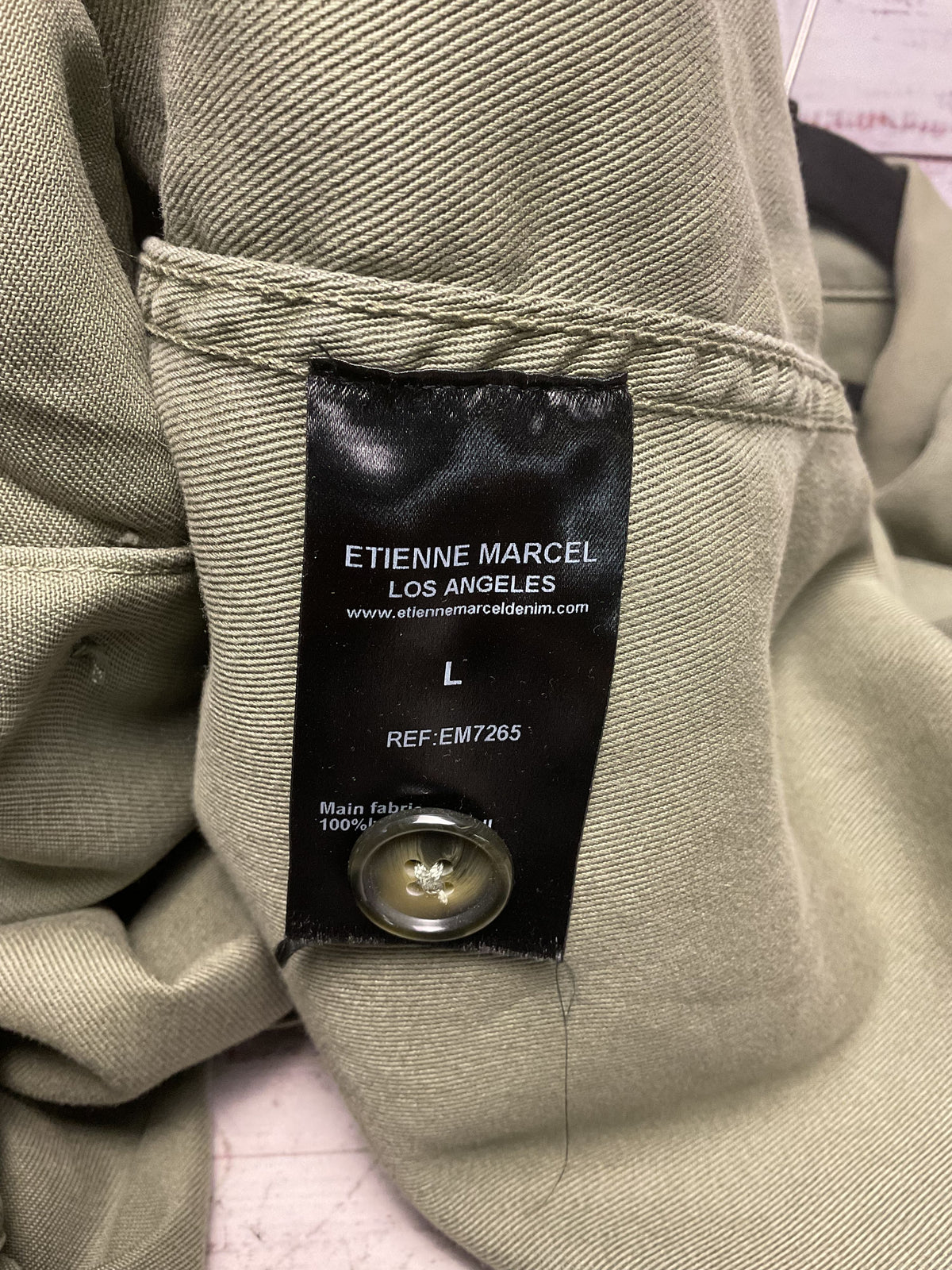 Etienne Marcel OG Olive Green Army Style Shirt Jacket - Size L