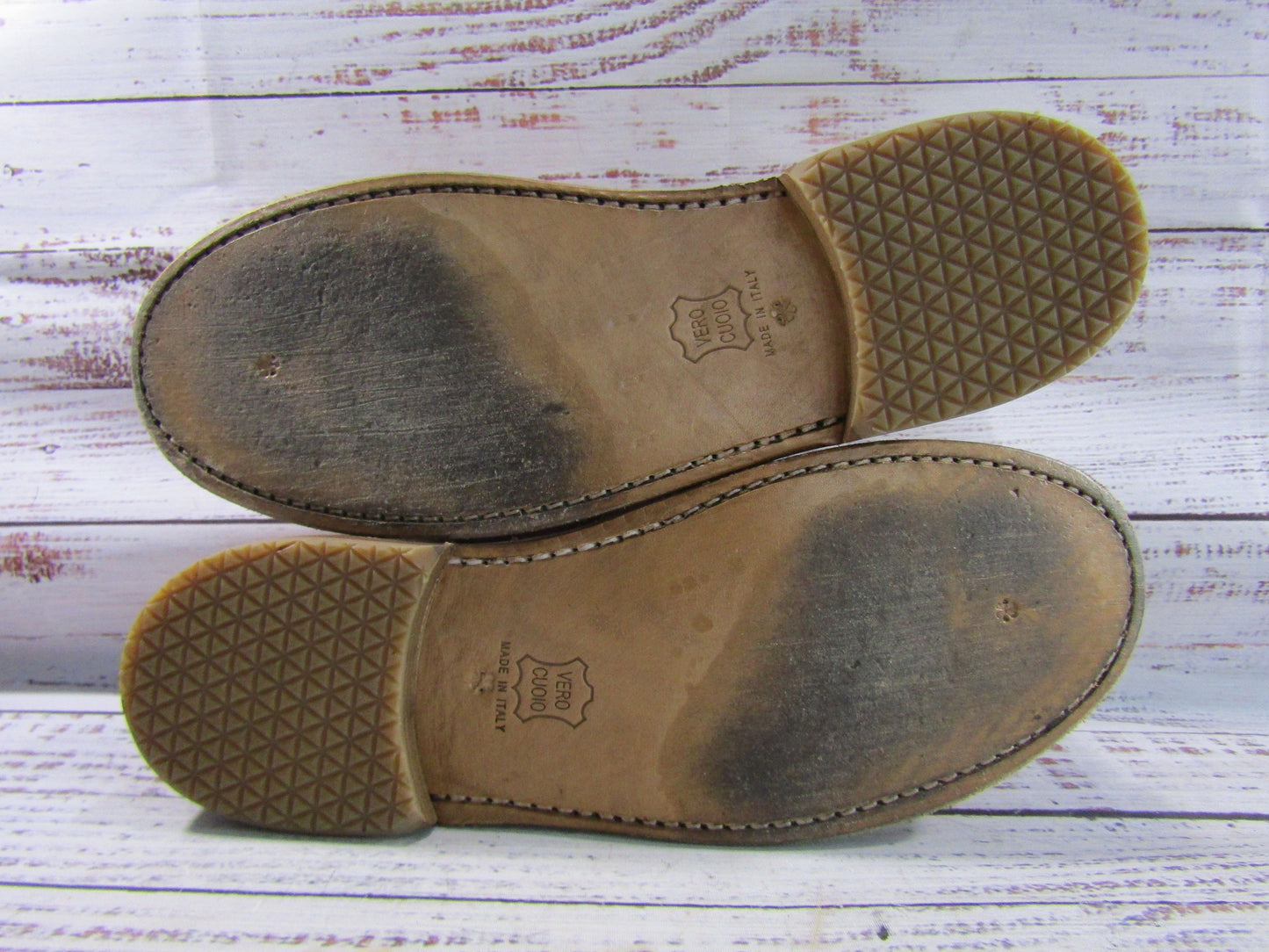 Astroflex Patnoflex Men's Tan Leather Loafers Size 8 H Made in Italy