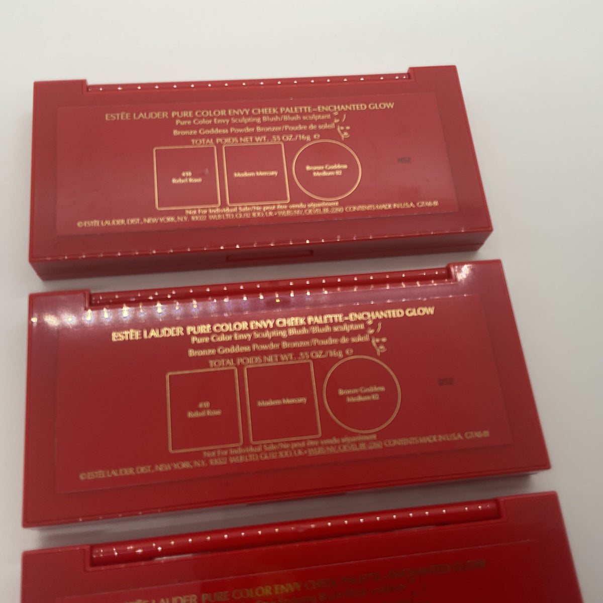 NEW ESTEE LAUDER "Enchanted Glow" Pure Color Envy Cheek Palette- Set of 3