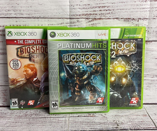 Microsoft XBox 360 Lot of 3 Bioshock Collection Video Games
