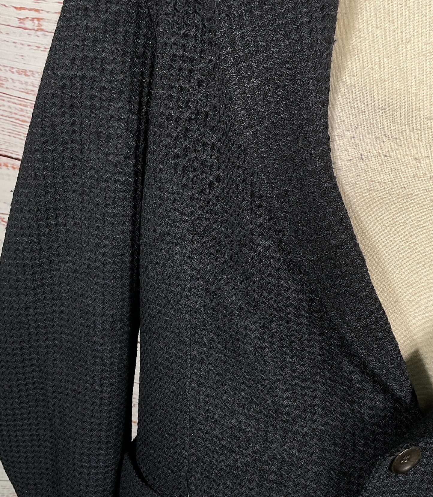 Armani Collezioni Waffle Knit Blazer Black 48 US 58 ITA