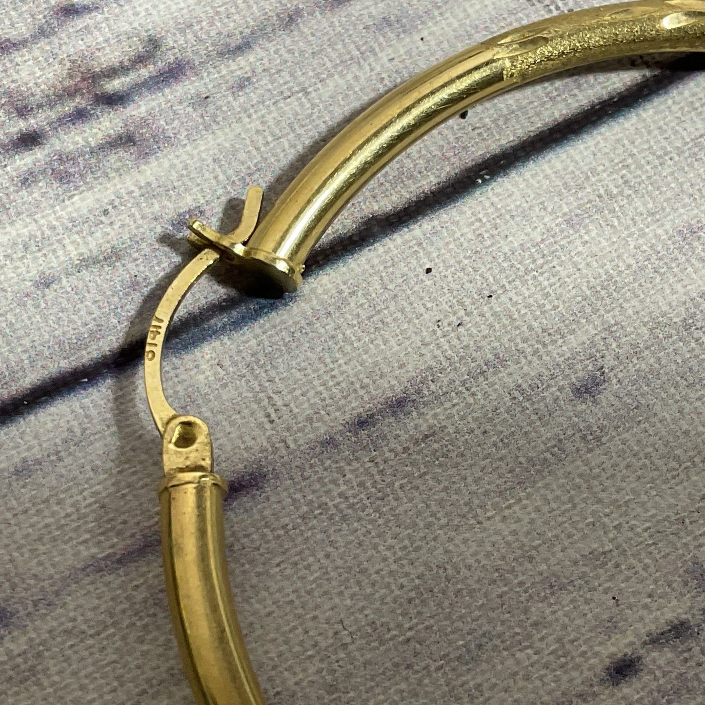 10K Yellow Gold 2.25" Hoop Earring- 2.14g