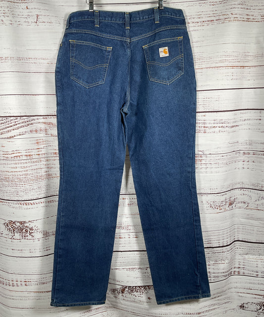 Carhartt Men's Flame Resistant Jeans Blue 36 x 34
