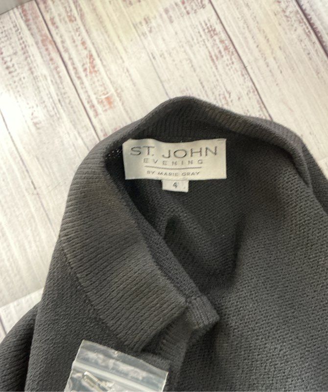 Women's St. John Evening Black Sleeveless Knit Dress Size 4