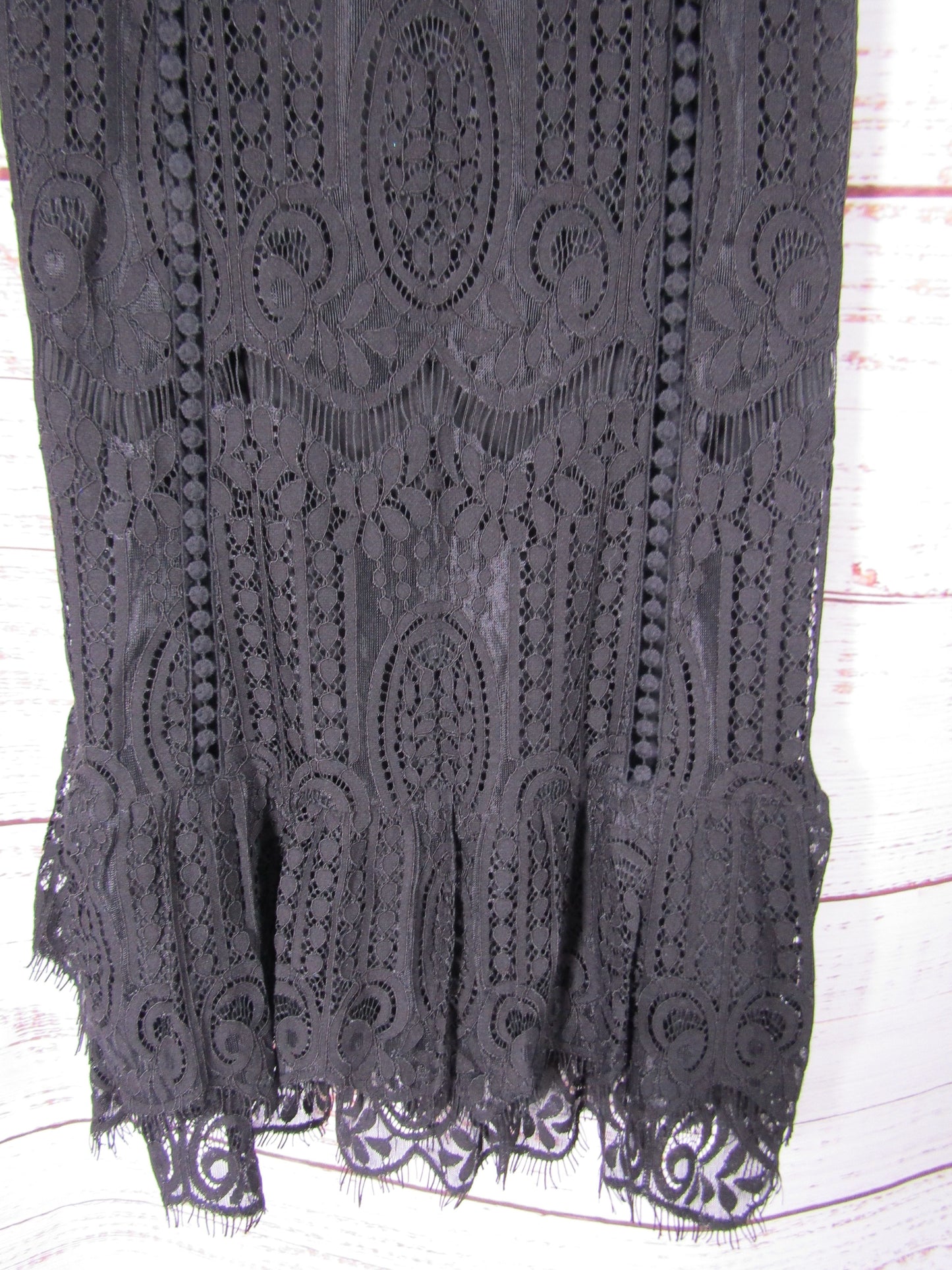 Aqua Women's Black Floral Lace Sleeveless Dress Size XS