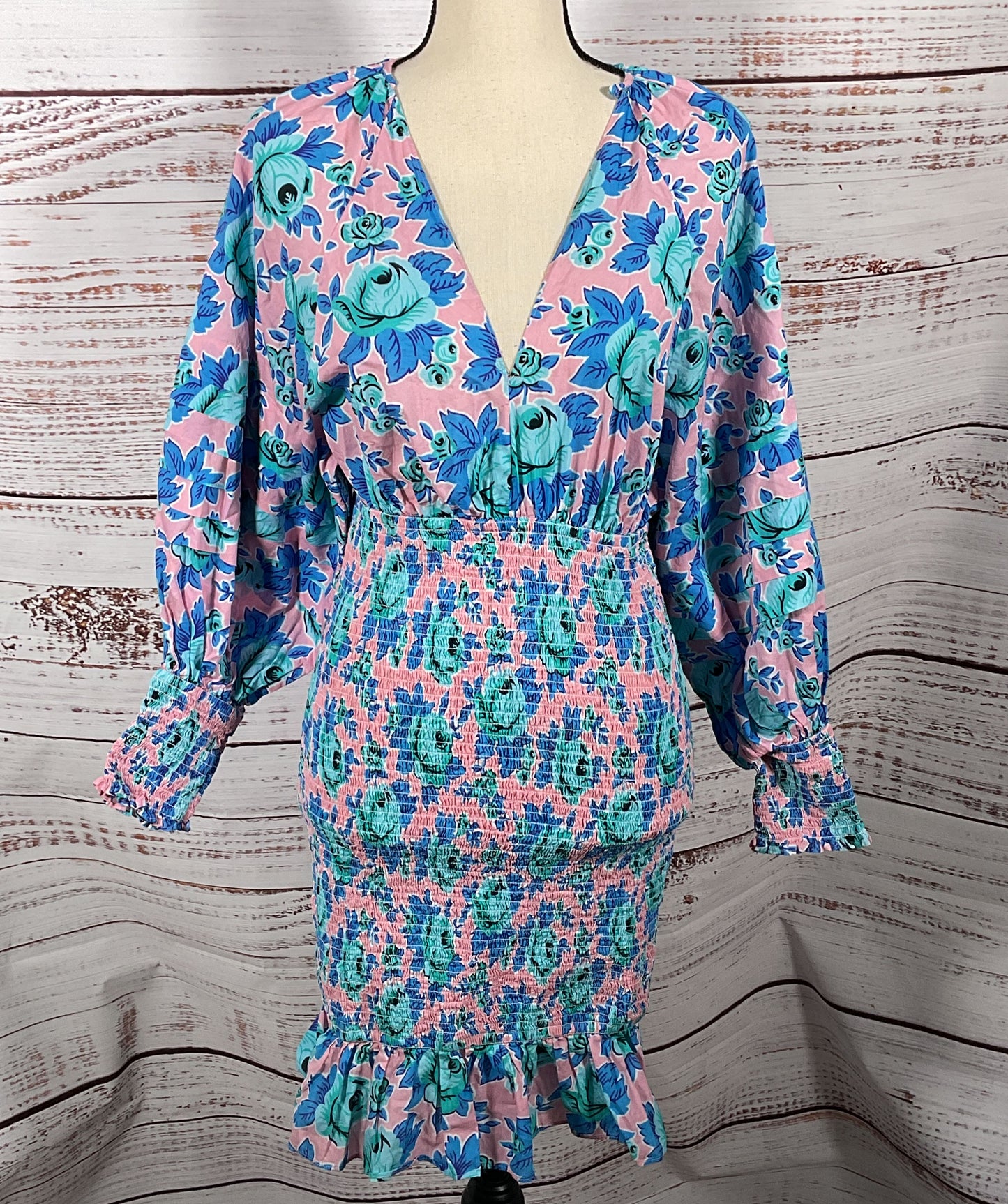 Rhode Resort Anya Smocked Mini Dress Multicolor M