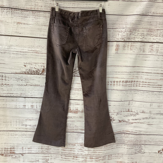 Theory Brown Velvet Flared Ankles Pants - Size 0