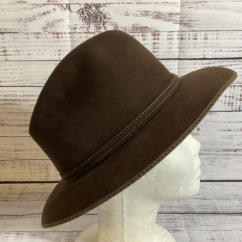 VTG. TESI Fur Felt Women's Brown Fedora Hat- SZ M