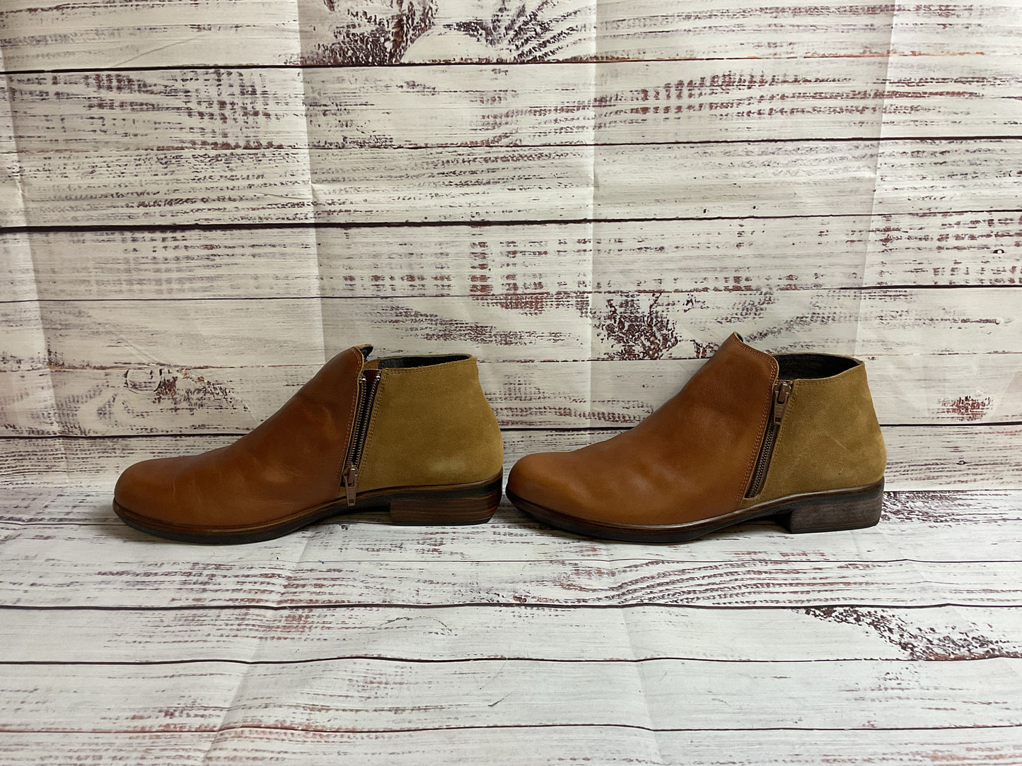 NAOT Brown Leather Ankle Boot Shootie Women's Size 39