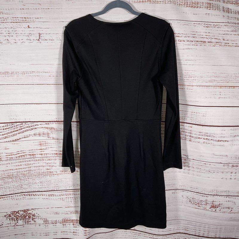 NWT Rag & Bone Yuhlee Black Wool Long Sleeve Front Zip Mini Casual Dress Size 6