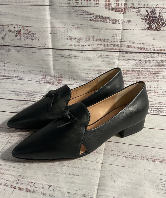 Cole Haan Women's Black Leather Viola Skimmer Flat W27673 Size 6B