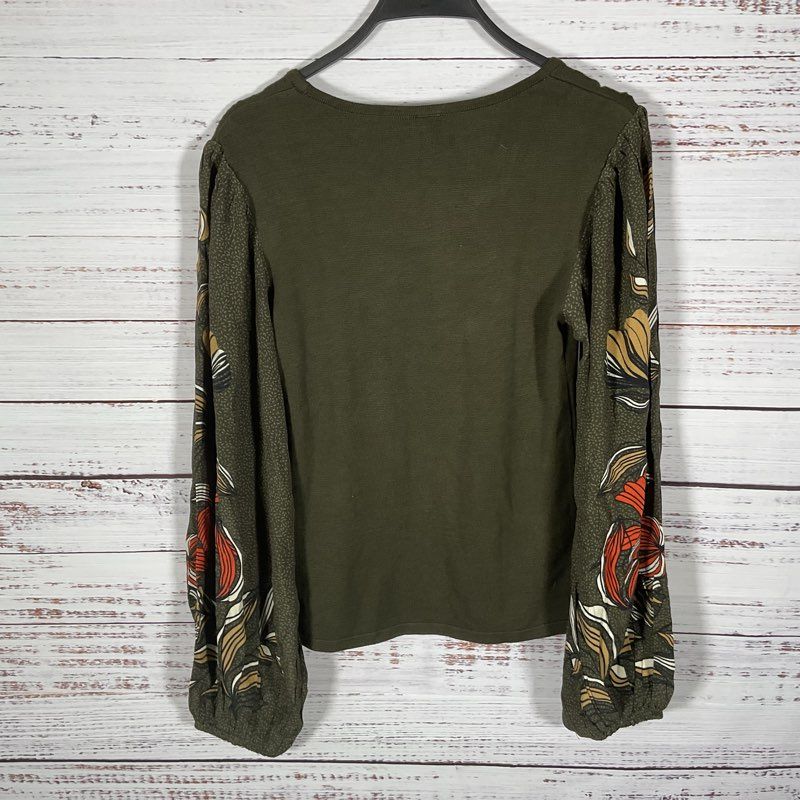 NWT Bl^nk London Green Floral Sleeve Tunic Blouse - Size S
