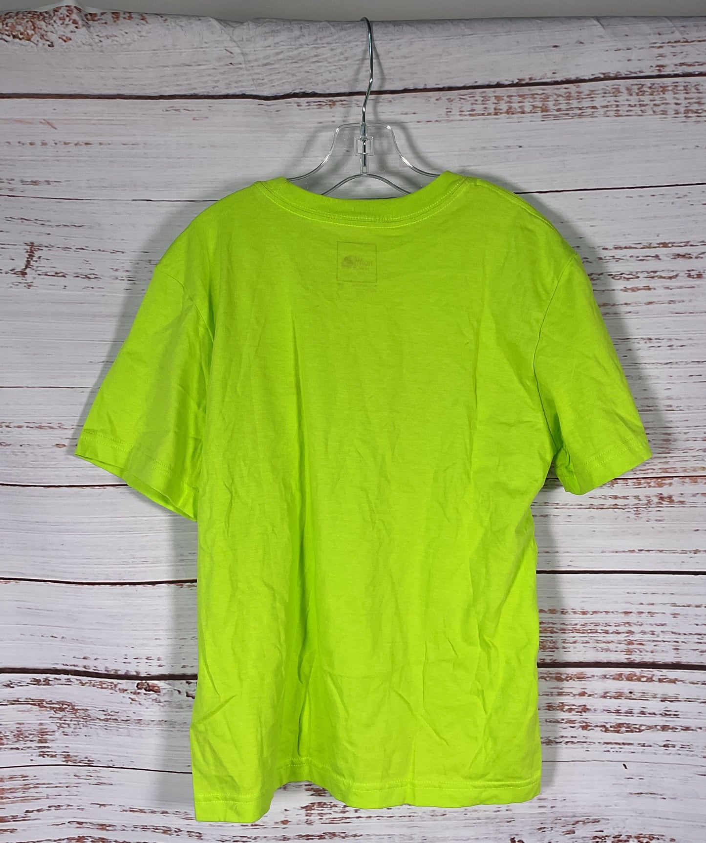 NWT North Face Neon Green Graphic Tee Boy's - Size Small 7/8