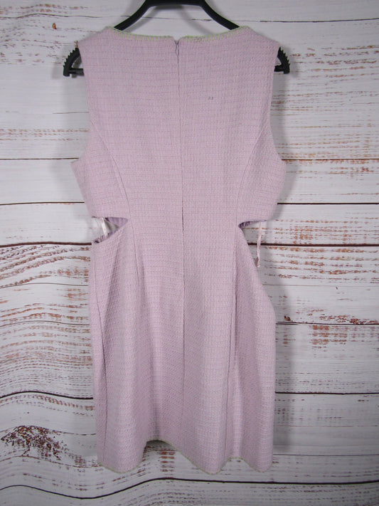 7 For All Mankind Women's Lavender Wool Blend Cutout Tweed Dress Size S