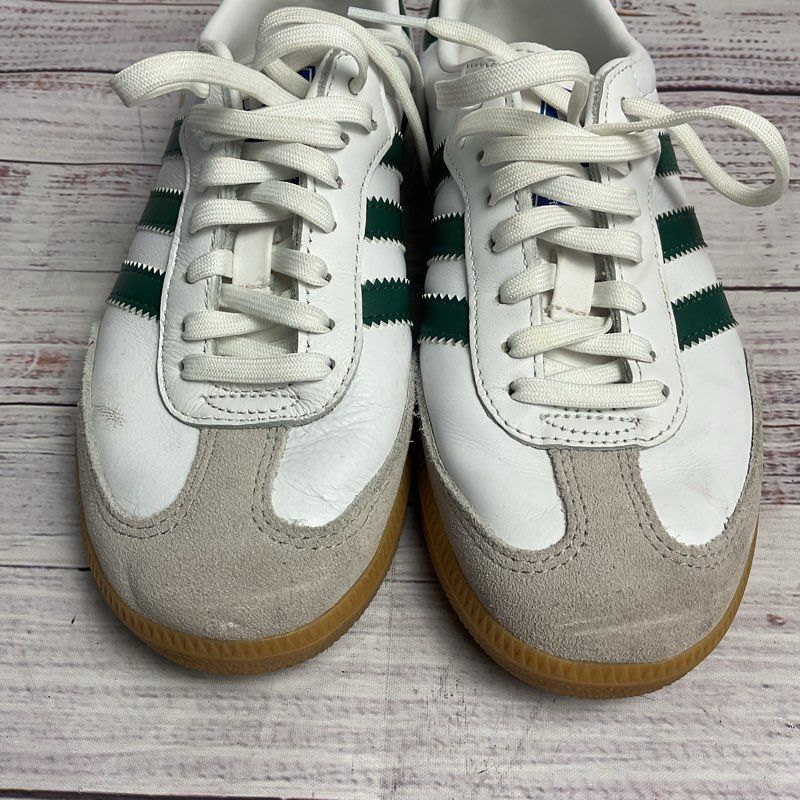 Adidas Samba Green & White Leather Youth Sneaker Children's Size 3