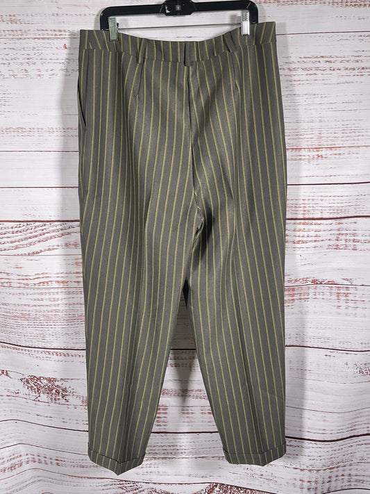 Asos Gray Yellow Striped Pants - Size 14