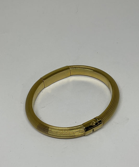 MICHAEL KORS Gold Tone Hinged Bangle Bracelet