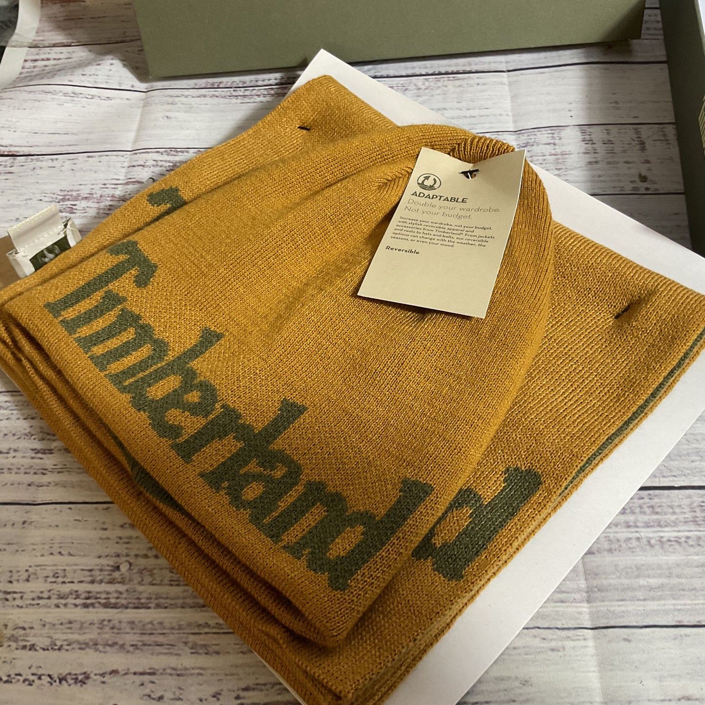 NEW TIMBERLAND Knit Scarf and Beanie Set- ONE SIZE