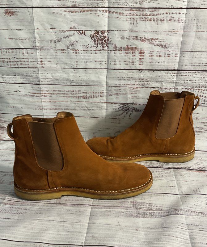Folk Men's Brown Suede Leather Chelsea Boots SIZE 46 EU / 12 US
