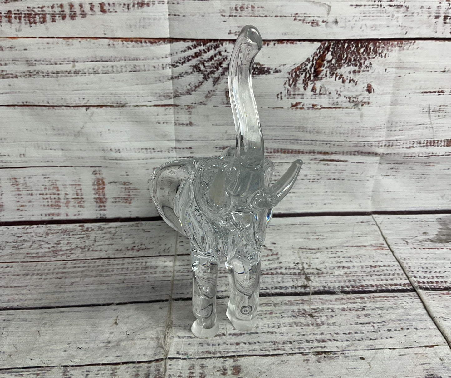 Modern Glass 7.5" Roaring Elephant Clear