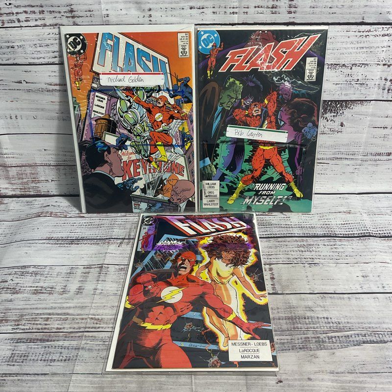 Lot Of 3 Vtg. The Flash #27 32 39 Ungraded Dc Superhero Comics