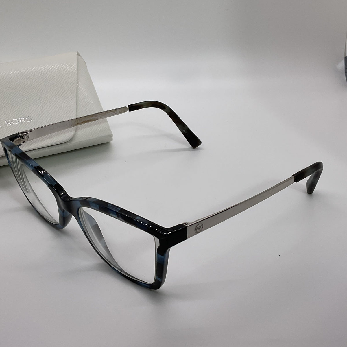 MICHAEL KORS MK4058 Caracas Blue Rectangle Eyeglasses- 52[ ]17 135 (FRAMES ONLY)