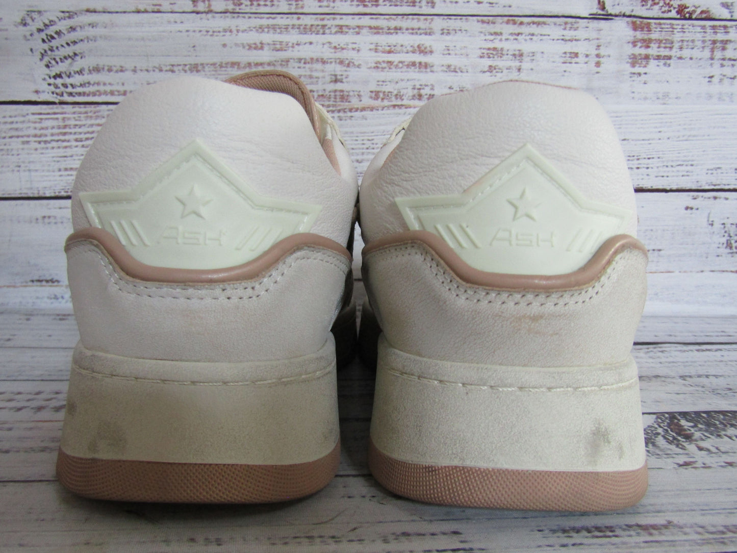 Ash Blake Women's Off White Leather Low Top Sneakers Size 9