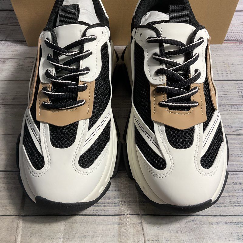 NOB Steve Madden Possession White/Black/Tan Chunky Sneaker Women's Size 9