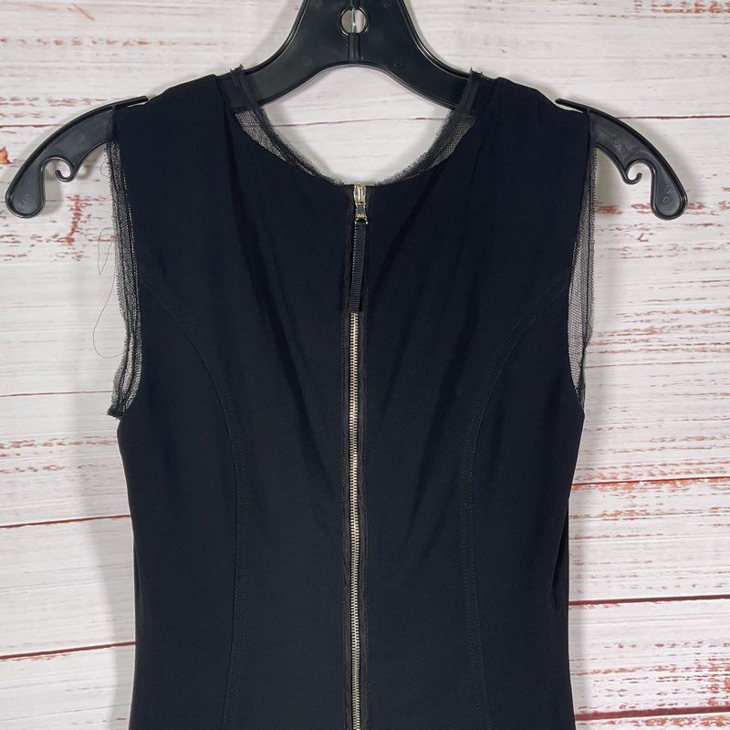 Dolce & Gabbana Black Lace Trim Sleeveless Bodycon Mini Dress - Size in Desc.