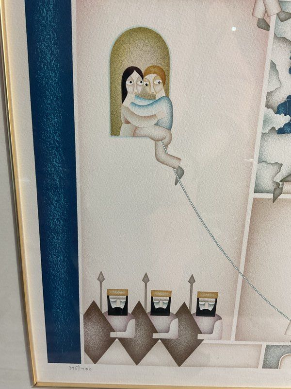 David Sharir Signed David's Youth Serigraph Print #385/400 Large Artwork