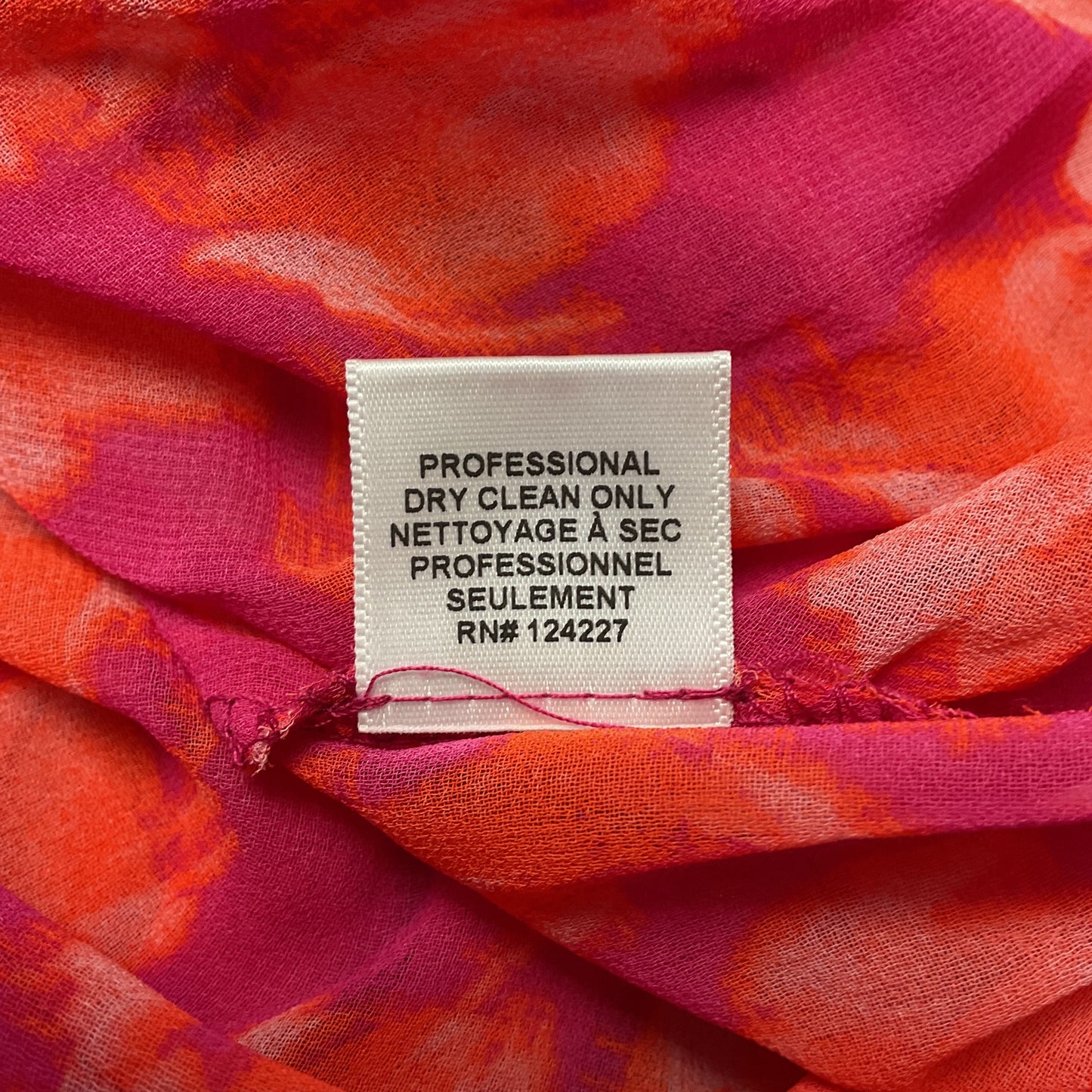 Misa Los Angeles Rizou Orange Red Print Ruffle Frill Dress - Size S