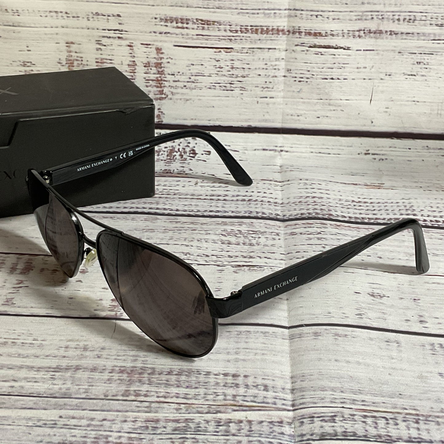 ARMANI EXCHANGE AX2034S Men's Black Aviator Sunglasses 59[ ]14 145 (FRAMES ONLY)