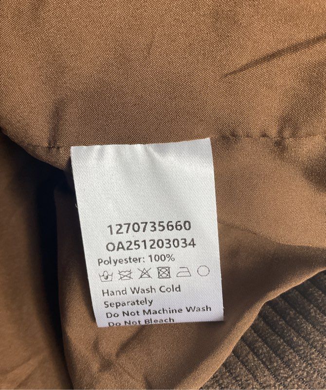 Commense Corduroy V-neck Buttoned Vest Brown XS