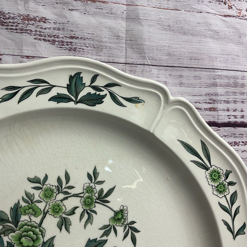 Wedgwood Green Leaf Tk436 Round 12" Chop Plate Platter