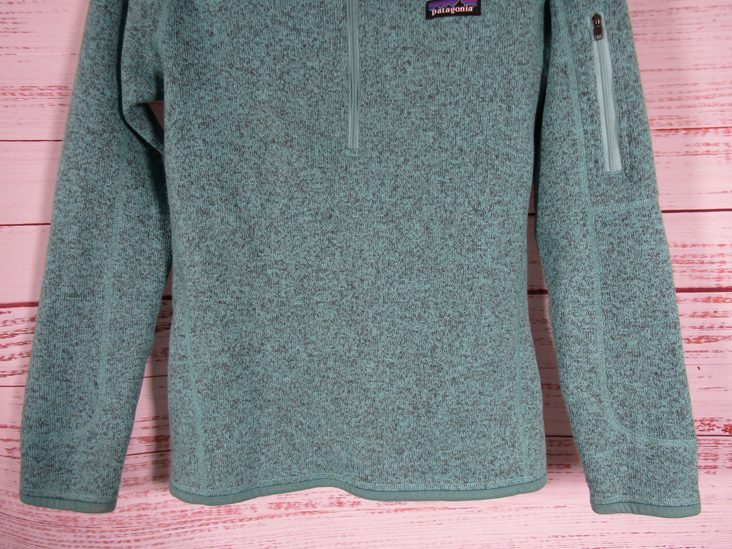 Patagonia Better Sweater Women's Turquoise 1/4 Zip Pullover Sweater Size S