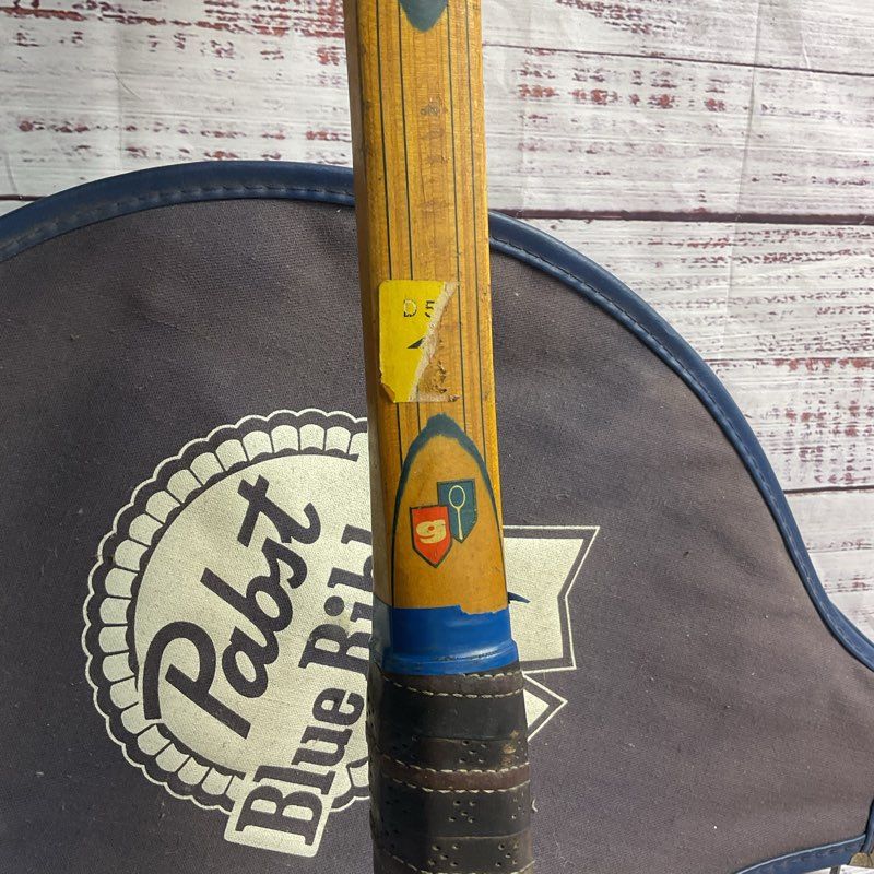 VTG. Garcia Cragin Pro 360 Tennis Racket w/ PBR Beer Cover