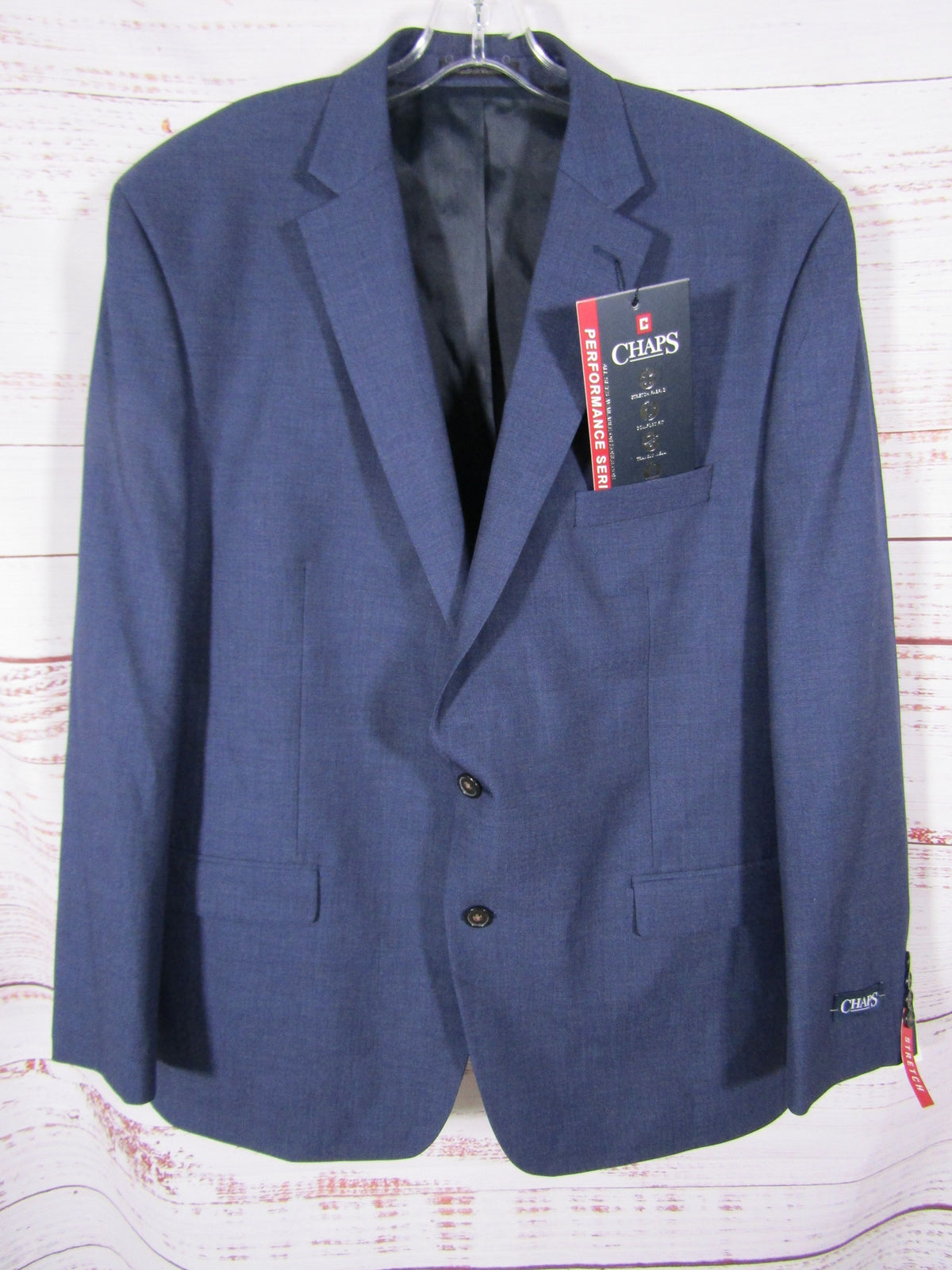 Chaps Performance Series Men's Blue Blazer Jacket Size 48 R