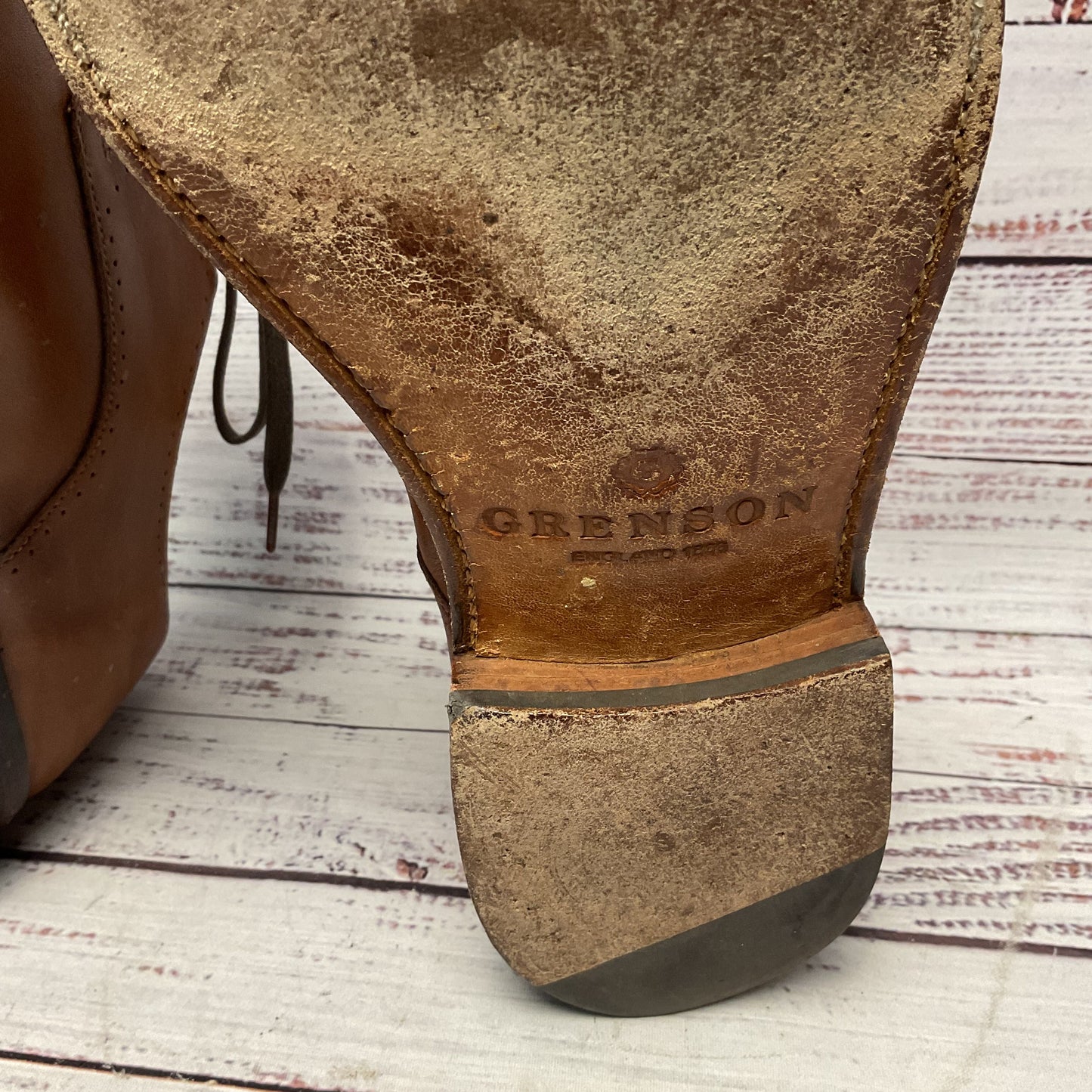 Grenson Brown Derby Dress Shoe Men 10