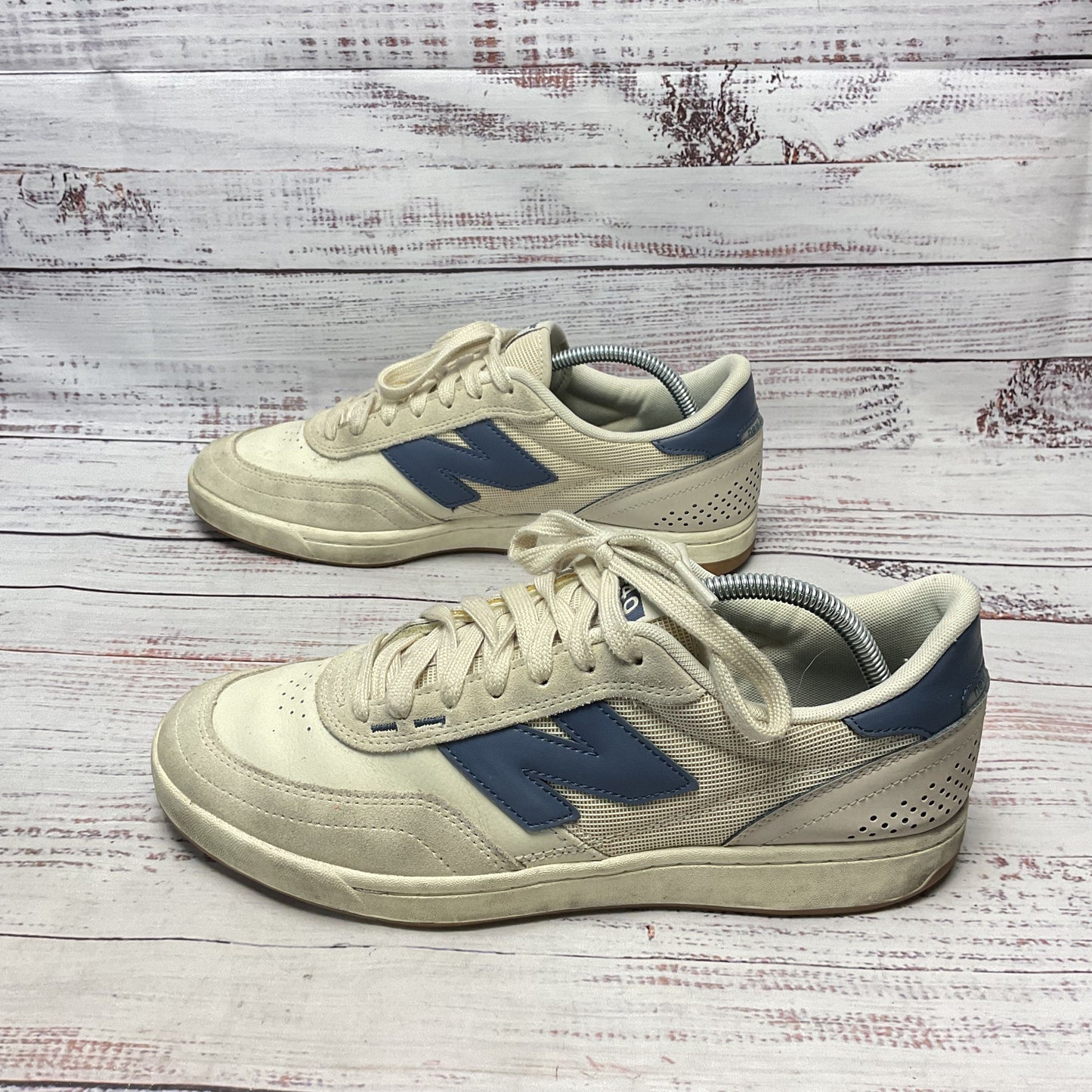 New Balance 440V2 White Indigo Blue Athletic Shoe Men Size 10