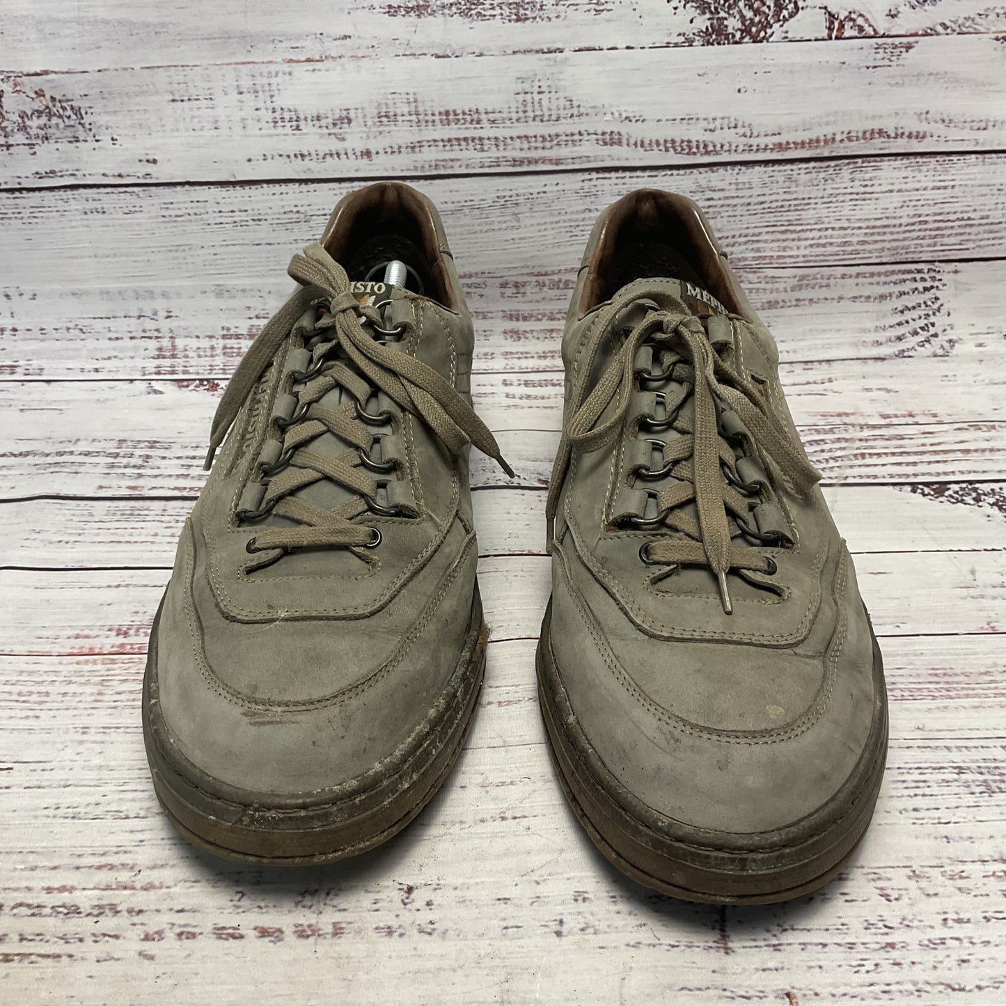 Mephisto Runoff Taupe Leather Sneaker Casual Shoe Men Size 12