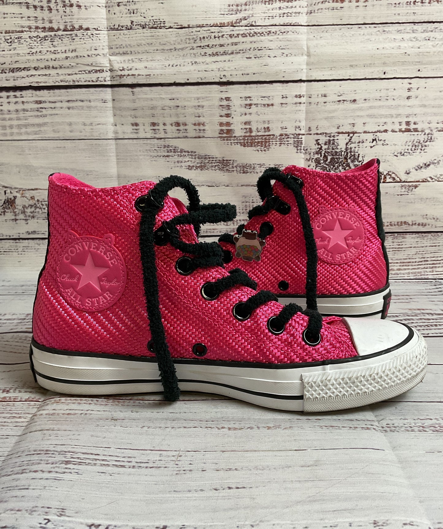Girl's Ltd. Ed. Despicable Me 4 Poppy Converse Hot Pink Chucks w/ Charms Size 4