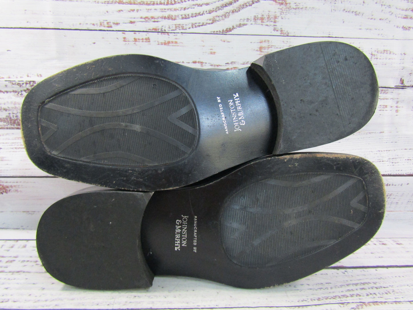 Johnston & Murphy Men's Black Leather Monk Strap Loafers Size 9.5 Made in Italy