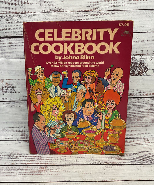 Vintage Celebrity Cookbook By Johna Blinn 1981 Dolly Parton Bob Hope Shatner