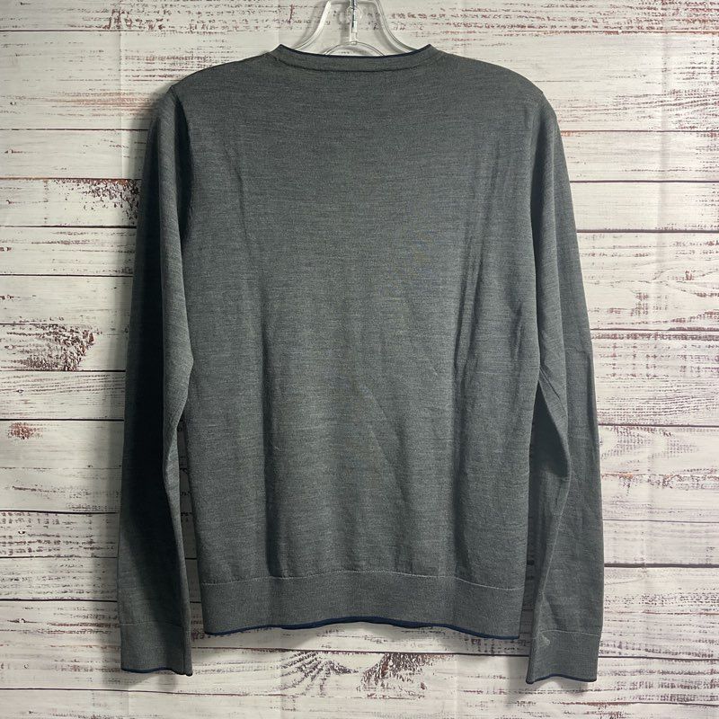 Sandro Gray Merino Wool Knit Crewneck Sweater - Size S