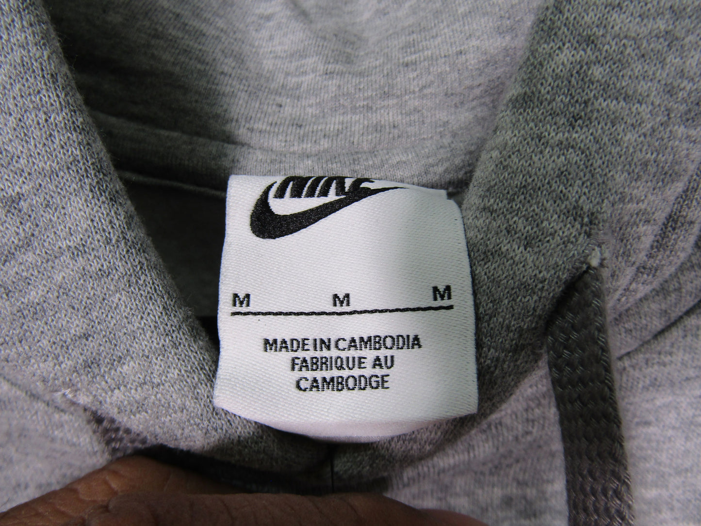 Nike Men's Heather Gray Pullover Hoodie Sweater Size M CJ1611-063