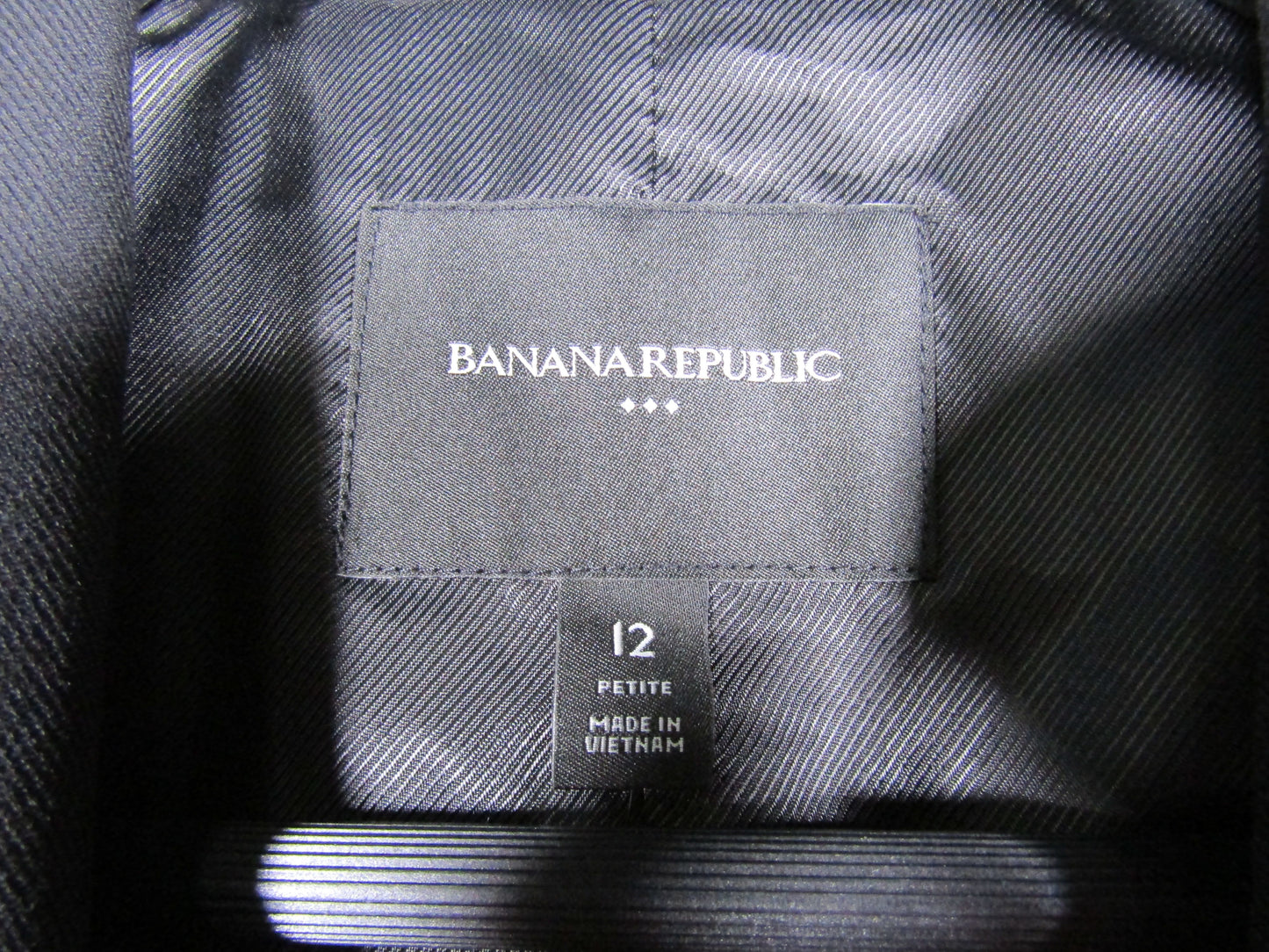 Banana Republic Women's Black Blazer Jacket Size 12 Petite